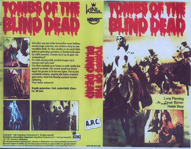 TOMBS OF THE BLIND DEAD VHS COVER