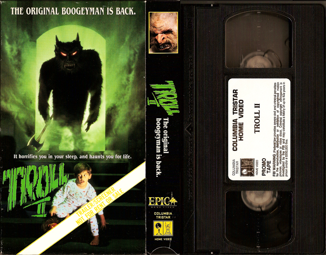 TROLL II EPIC, HORROR VHS, ACTION EXPLOITATION VHS, ACTION VHS, HORROR, SCI-FI VHS, MUSIC VHS, THRILLER VHS, SEX COMEDY VHS, DRAMA VHS, SEXPLOITATION VHS, BIG BOX VHS, CLAMSHELL VHS, VHS COVER, VHS COVERS, DVD COVER, DVD COVERS