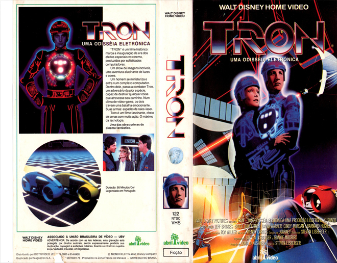 TRON, BRAZIL VHS, BRAZILIAN VHS, ACTION VHS COVER, HORROR VHS COVER, BLAXPLOITATION VHS COVER, HORROR VHS COVER, ACTION EXPLOITATION VHS COVER, SCI-FI VHS COVER, MUSIC VHS COVER, SEX COMEDY VHS COVER, DRAMA VHS COVER, SEXPLOITATION VHS COVER, BIG BOX VHS COVER, CLAMSHELL VHS COVER, VHS COVER, VHS COVERS, DVD COVER, DVD COVERS