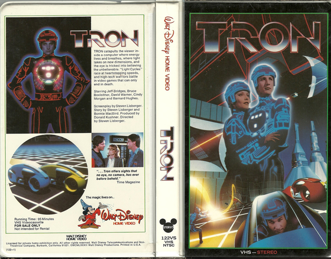 TRON, SCFI, VESTRON VIDEO, VHS COVER, VHS COVERS