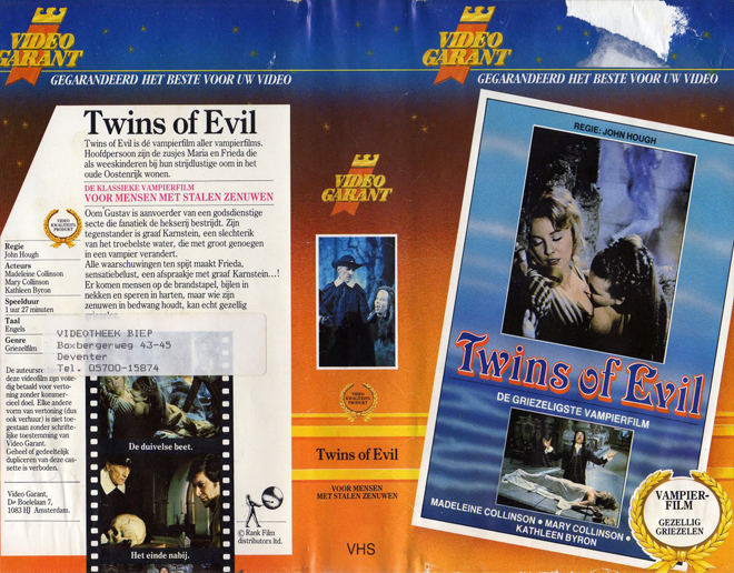 TWINS OF EVIL VHS COVER