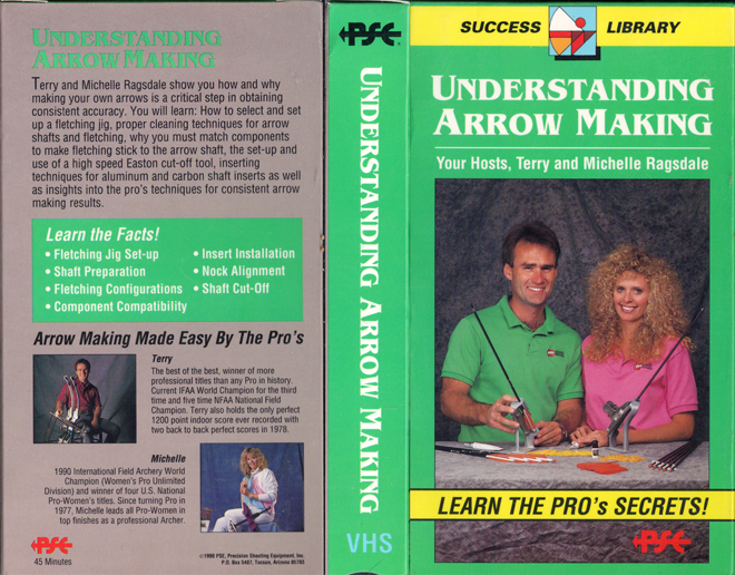UNDERSTANDING ARROW MAKING : YOUR HOSTS TERRY AND MICHELLE RAGSDALE VHS COVER, VHS COVERS
