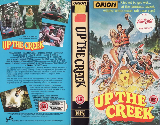 UP THE CREEK ORION VHS COVER