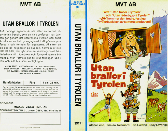 UTAN BRALLORI TYROLEN VHS COVER