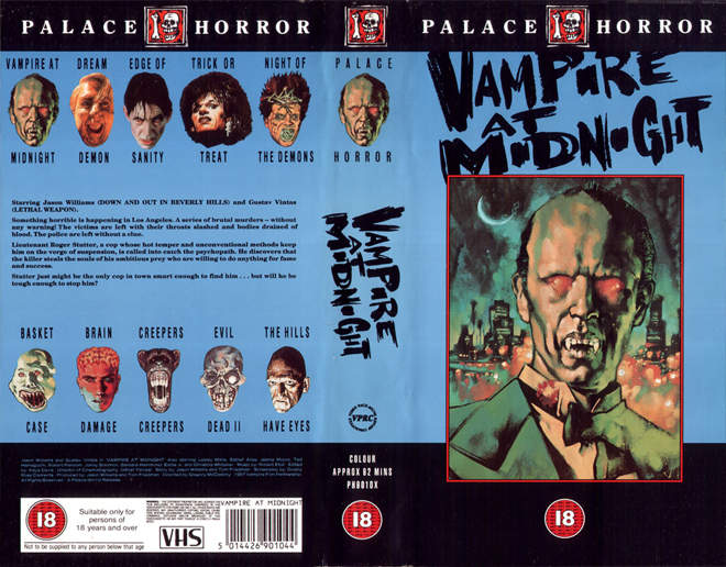 VAMPIRE AT MIDNIGHT VHS COVER, VHS COVERS