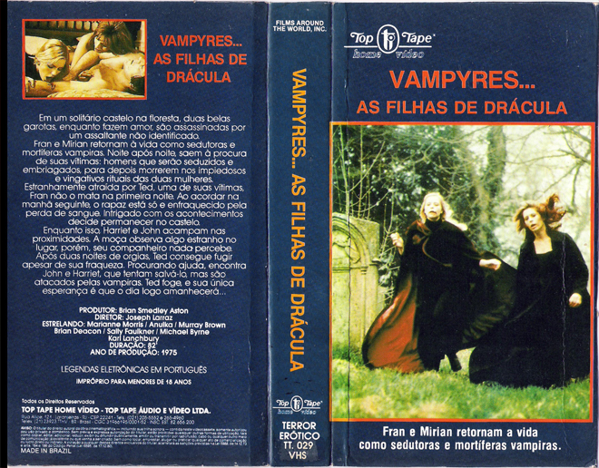 VAMPYRES... AS FILHAS DE DRACULA VHS COVER, VHS COVERS