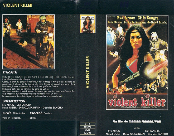 VIOLENT KILLER VHS COVER