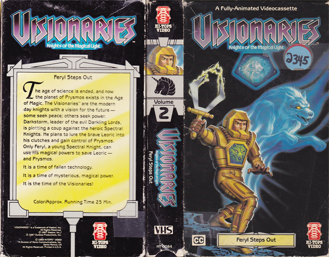 VISIONARIES : KNIGHTS OF THE MAGICAL LIGHT FERYL STEPS OUT VHS COVER