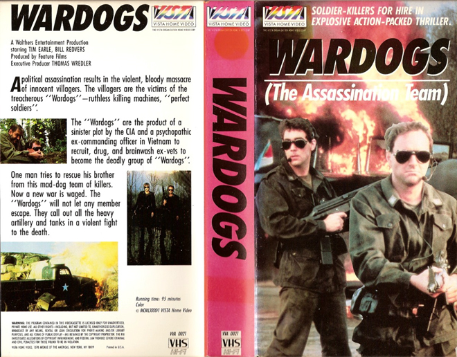 WARDOGS : THE ASSASSINATION TEAM VHS COVER