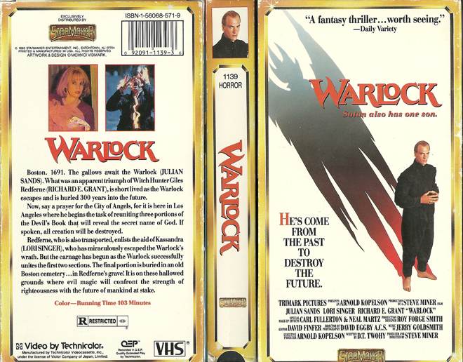 WARLOCK VHS COVER