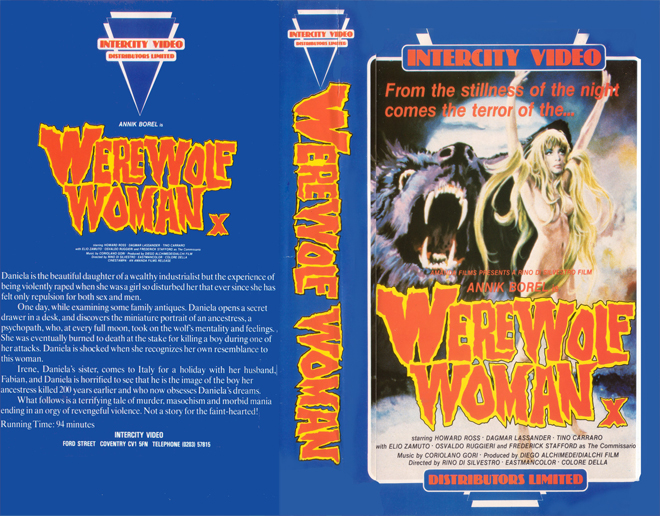 WEREWOLF WOMAN VHS COVER