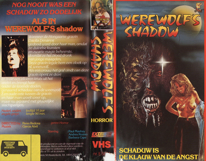WEREWOLFS SHADOW VHS COVER