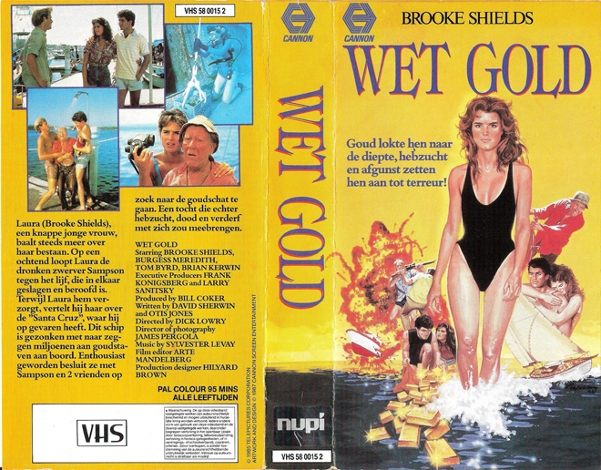 WET GOLD, BROOKE SHIELDS, VHS COVER, VHS COVERS