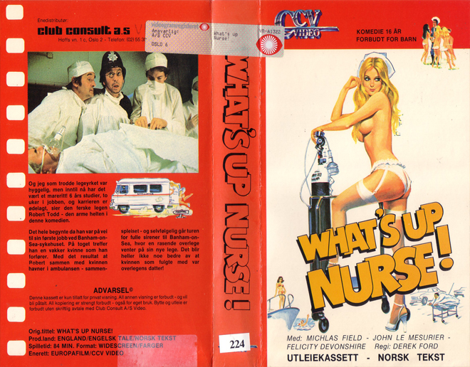 WHATS UP NURSE, HORROR, ACTION EXPLOITATION, ACTION, HORROR, SCI-FI, MUSIC, THRILLER, SEX COMEDY,  DRAMA, SEXPLOITATION, VHS COVER, VHS COVERS, DVD COVER, DVD COVERS