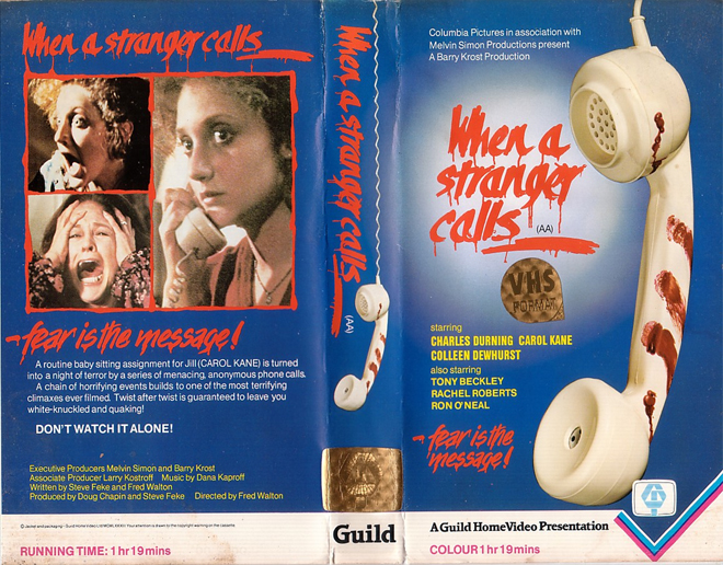 WHEN A STRANGER CALLS VHS COVER, VHS COVERS