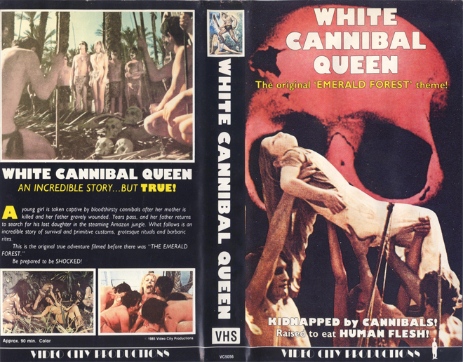 WHITE CANNIBAL QUEEN, VHS COVER, VHS COVERS