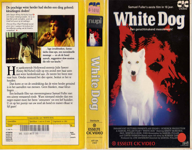 WHITE DOG VHS COVER