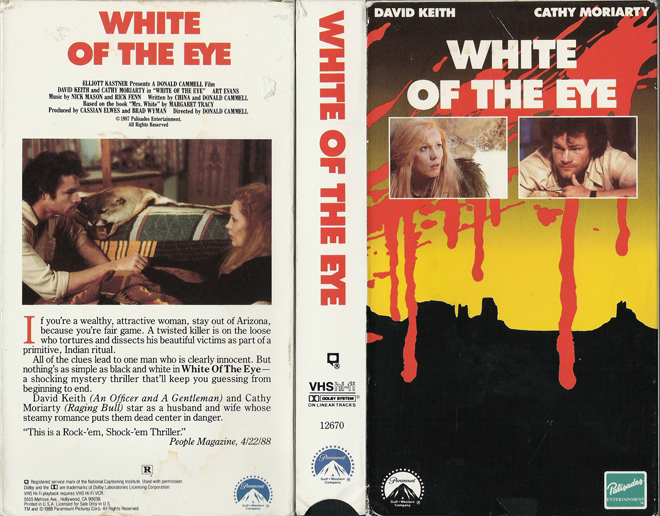 WHITE OF THE EYE, VHS COVERS VHS COVER