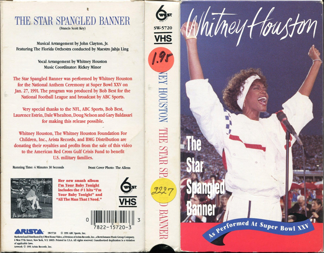 WHITNEY HOUSTON : THE STAR SPANGLED BANNER, ACTION, HORROR, BLAXPLOITATION, HORROR, ACTION EXPLOITATION, SCI-FI, MUSIC, SEX COMEDY, DRAMA, SEXPLOITATION, VHS COVER, VHS COVERS, DVD COVER, DVD COVERS