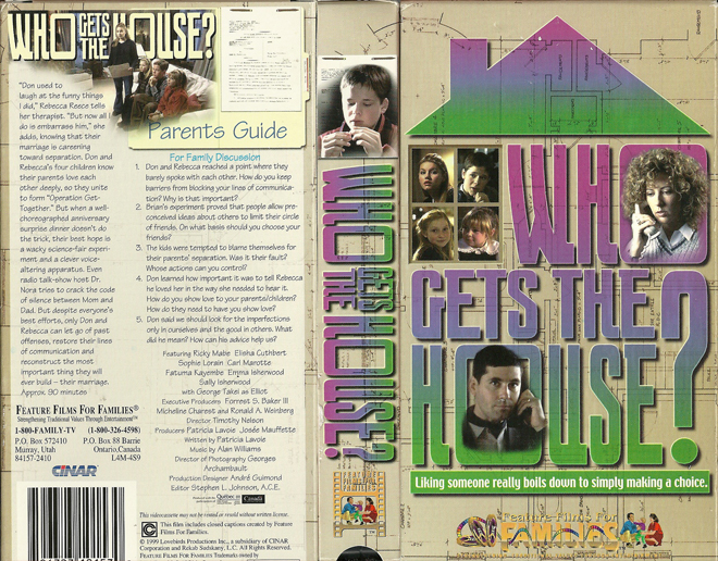 WHO GETS THE HOUSE, PARENTS GUIDE, BIG BOX VHS, HORROR, ACTION EXPLOITATION, ACTION, ACTIONXPLOITATION, SCI-FI, MUSIC, THRILLER, SEX COMEDY,  DRAMA, SEXPLOITATION, VHS COVER, VHS COVERS, DVD COVER, DVD COVERS