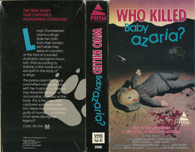 WHO KILLED BABY AZARIA?, ACTION, HORROR, BLAXPLOITATION, HORROR, ACTION EXPLOITATION, SCI-FI, MUSIC, SEX COMEDY, DRAMA, SEXPLOITATION, BIG BOX, CLAMSHELL, VHS COVER, VHS COVERS, DVD COVER, DVD COVERS