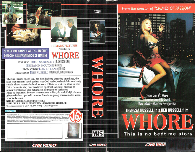 WHORE VHS COVER