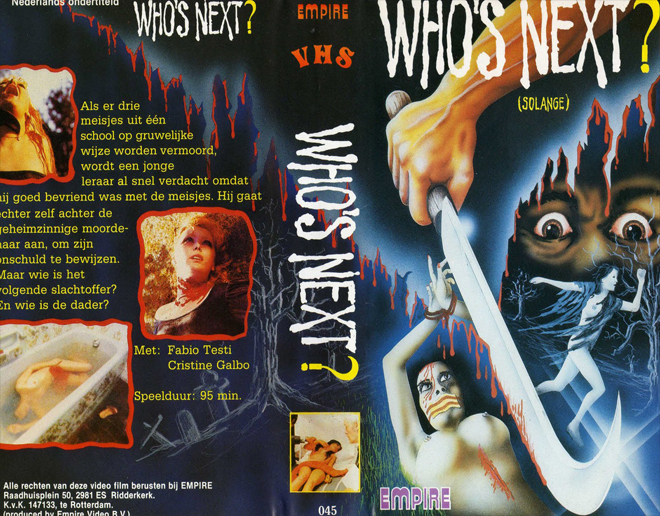 WHOS NEXT? AKA SOLANGE VHS COVER