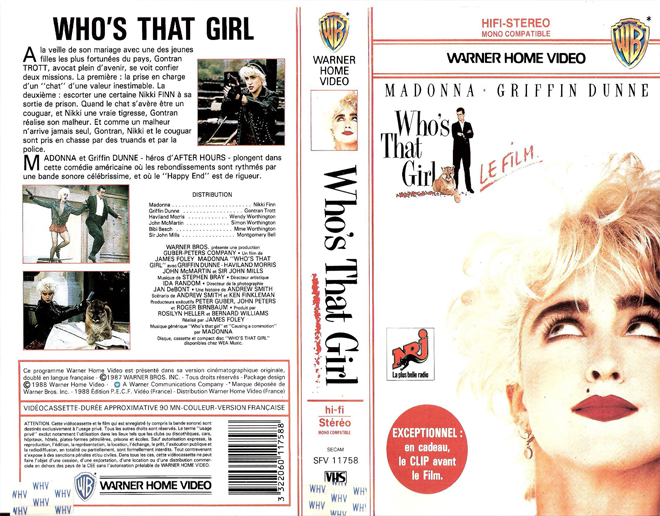 WHOS THAT GIRL VHS COVER