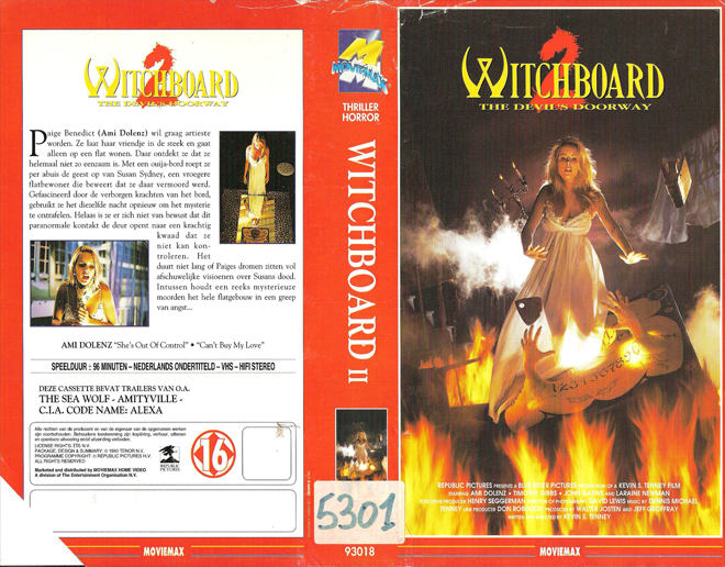 WITCHBOARD 2 VHS COVER