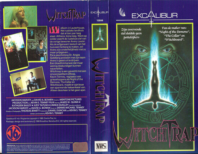 WITCHTRAP, NETHERLANDS, VESTRON VIDEO INTERNATIONAL, BIG BOX, HORROR, ACTION EXPLOITATION, ACTION, HORROR, SCI-FI, MUSIC, THRILLER, SEX COMEDY,  DRAMA, SEXPLOITATION, VHS COVER, VHS COVERS, DVD COVER, DVD COVERS