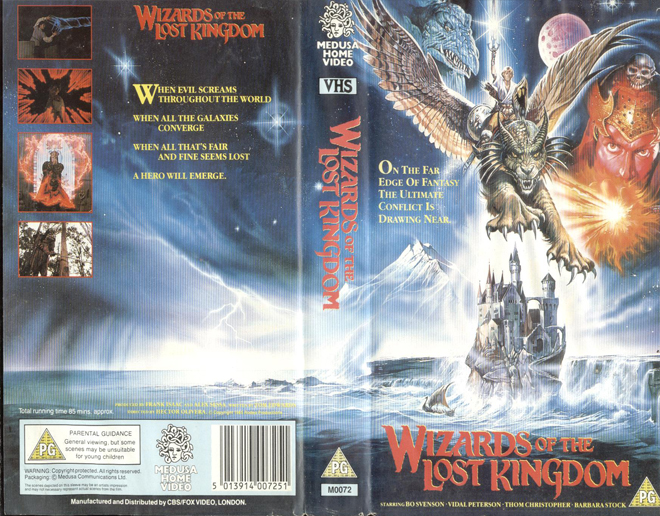 WIZARDS OF THE LOST KINGDOM VHS COVER