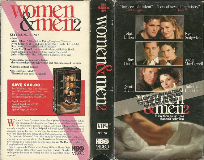 WOMEN AND MEN 2, ACTION VHS COVER, HORROR VHS COVER, BLAXPLOITATION VHS COVER, HORROR VHS COVER, ACTION EXPLOITATION VHS COVER, SCI-FI VHS COVER, MUSIC VHS COVER, SEX COMEDY VHS COVER, DRAMA VHS COVER, SEXPLOITATION VHS COVER, BIG BOX VHS COVER, CLAMSHELL VHS COVER, VHS COVER, VHS COVERS, DVD COVER, DVD COVERS