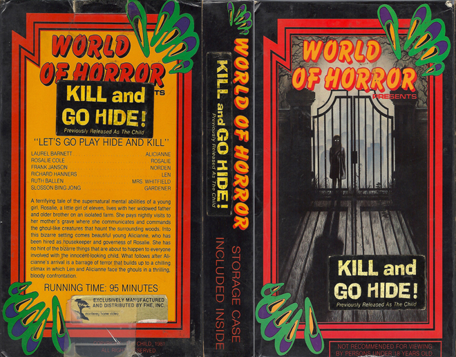 WORLD OF HORROR PRESENTS KILL AND GO HIDE VHS COVER