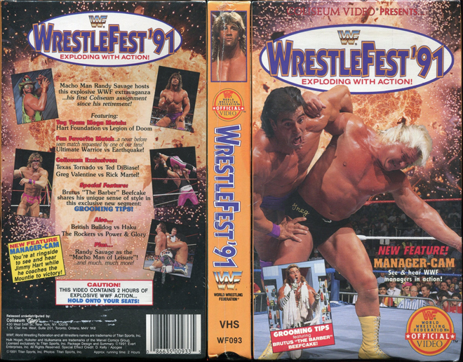 WRESTLEFEST 91 A WWF WRESTLING EXTRAVAGANZA WWF SUPERSTARS COLISEUM VIDEO VHS COVER