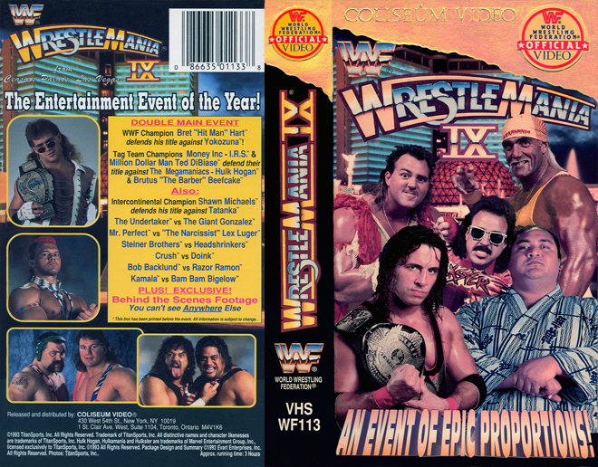 WRESTLEMANIA 4, WWF, WWE,  THRILLER, ACTION, HORROR, BLAXPLOITATION, HORROR, ACTION EXPLOITATION, SCI-FI, MUSIC, SEX COMEDY, DRAMA, SEXPLOITATION, VHS COVER, VHS COVERS, DVD COVER, DVD COVERS