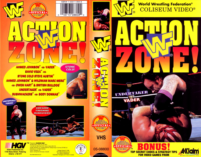 WWF ACTION ZONE VHS COVER