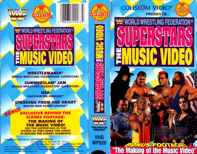 WWF SUPERSTARS THE MUSIC VIDEO VHS COVER