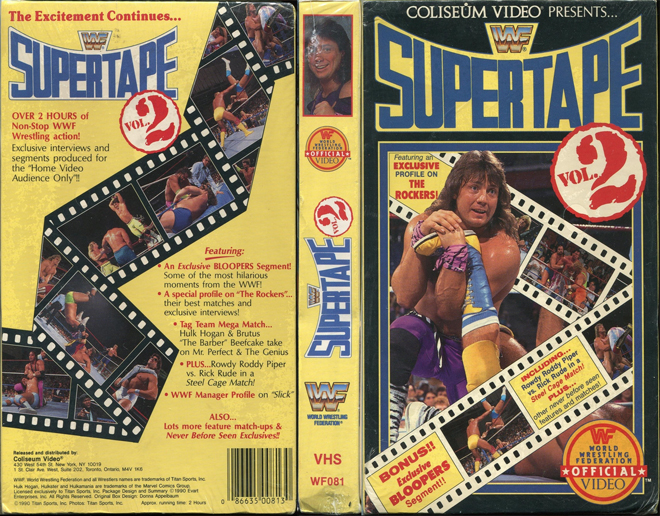 WWF SUPERTAPE VOLUME 2 WORLD WRESTLING FEDERATION COLISEUM VIDEO VHS COVER
