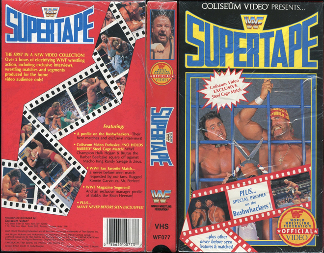 WWF SUPERTAPE, HULK HOGAN, WWF, WWE, COLISEUM VIDEO VHS COVER