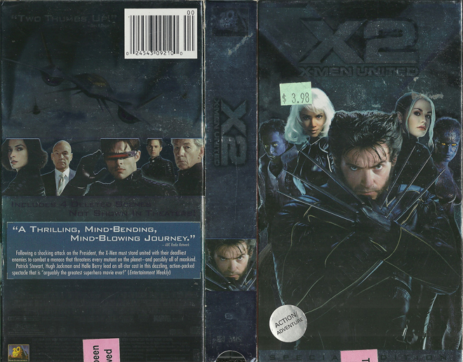 X2 XMEN UNITED VHS COVER