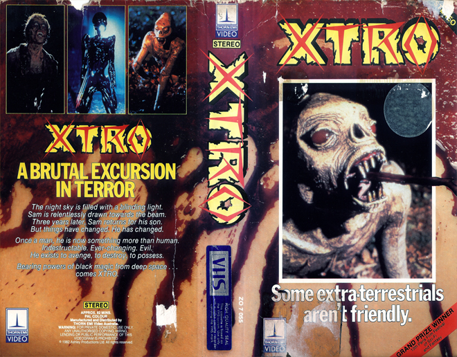 XTRO, AUSTRALIAN, HORROR, ACTION EXPLOITATION, ACTION, HORROR, SCI-FI, MUSIC, THRILLER, SEX COMEDY,  DRAMA, SEXPLOITATION, VHS COVER, VHS COVERS, DVD COVER, DVD COVERS