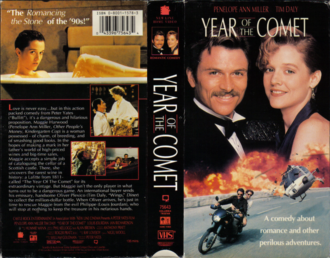 YEAR OF THE COMET, HORROR, ACTION EXPLOITATION, ACTION, HORROR, SCI-FI, MUSIC, THRILLER, SEX COMEDY,  DRAMA, SEXPLOITATION, VHS COVER, VHS COVERS, DVD COVER, DVD COVERS