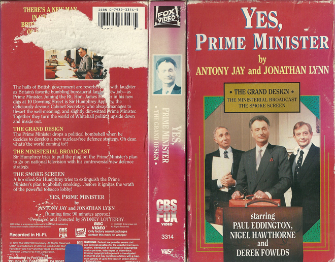 YES, PRIME MINISTER : THE GRAND DESIGN VHS COVER