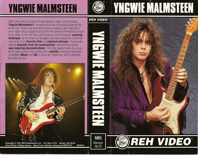 YNGWIE MALMSTEEN : REH VIDEO VHS COVER