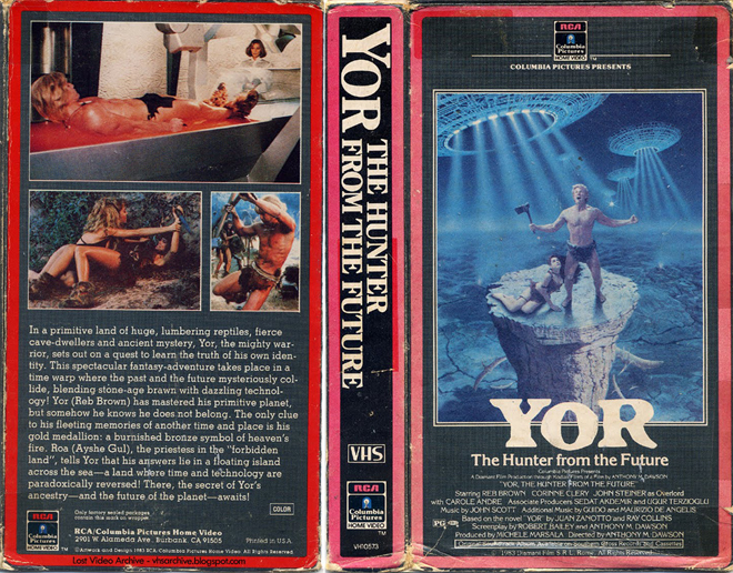 YOR THE HUNTER FROM THE FUTURE VHS COVER