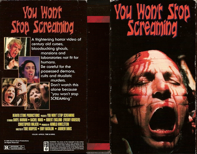 YOU WONT STOP SCREAMING VHS COVER