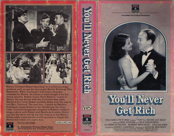 YOULL NEVER GET RICH, VHS COVERS, VHS COVER 