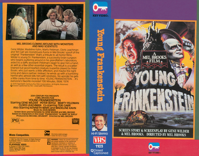 YOUNG FRANKENSTEIN,  THRILLER, ACTION, HORROR, BLAXPLOITATION, HORROR, ACTION EXPLOITATION, SCI-FI, MUSIC, SEX COMEDY, DRAMA, SEXPLOITATION, VHS COVER, VHS COVERS