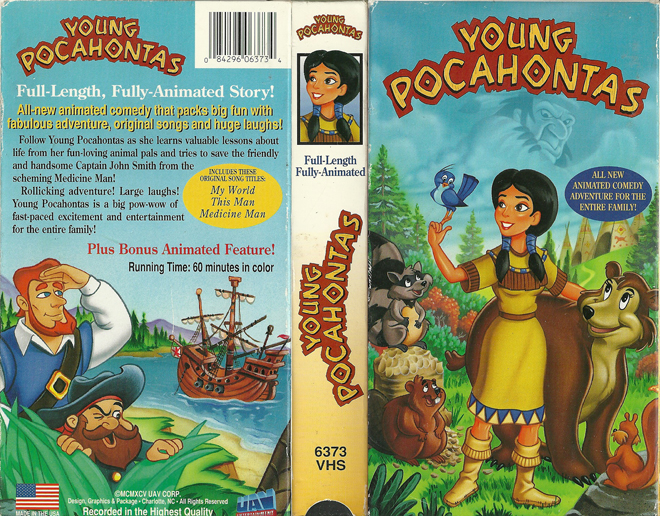 YOUNG POCAHONTAS VHS COVER