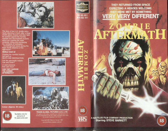 ZOMBIE AFTERMATH VHS COVER